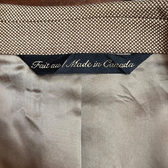 Jack Victor Noble CT Super 110s Wool Blazer Jacket Sz 40R Lt Tan Single Breasted - Picture 13 of 16